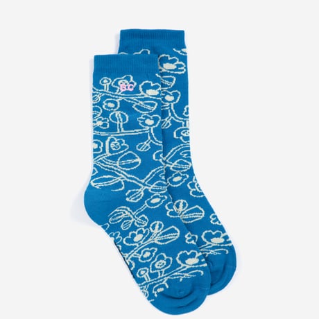 【BOBO CHOSES】Sketchy Flowers all over long socks