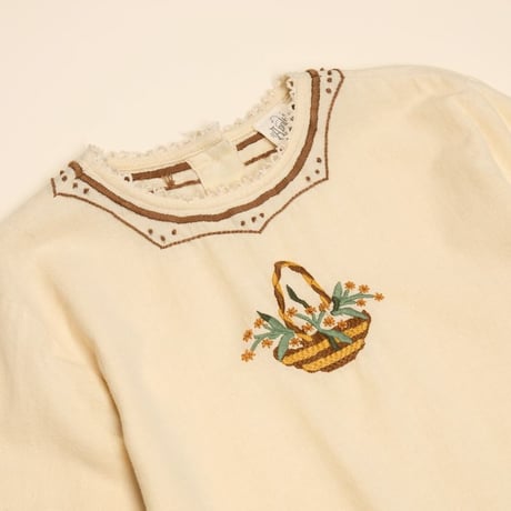 【 Apolina 】 TOVA BASKET BLOUSE - CREAM