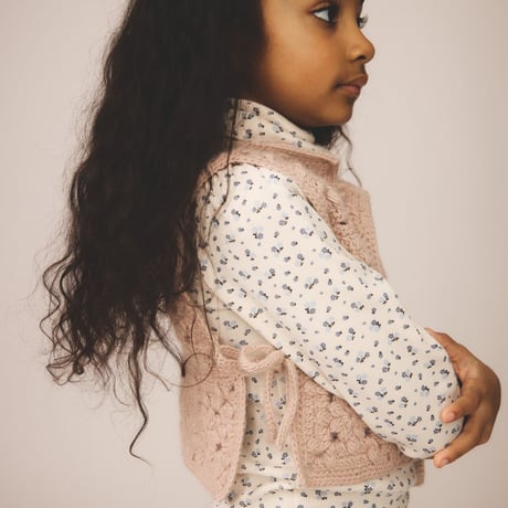 入荷後発送ご予約商品【 SOOR PLOOM 】POUF TURTLENECK DRESS, CALICO PRINT, POWDER