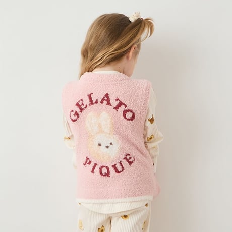 【 gelato pique 】PKNT264446 KIDSｱﾆﾏﾙﾌﾞﾚｯﾄﾞJQDﾍﾞｽﾄ PNK (size 90,110)