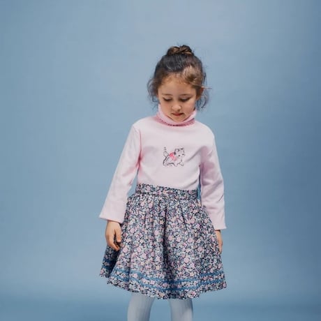 【Bebe Organic】Lucy Turtleneck - Rose Bow Kitty