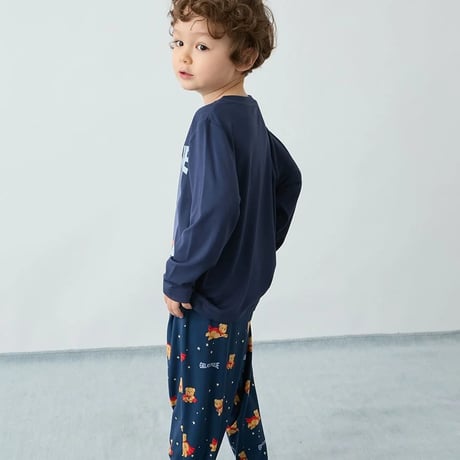 【 gelato pique 】PKCT264473 KIDSﾋｰﾛｰﾍﾞｱﾜﾝﾎﾟﾛﾝｸﾞTｼｬﾂNVY(size 100~110)