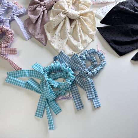【mc】 Twin  scrunchie Gingham
