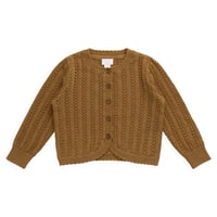 【 Jamie kay 】JKNT264073 ニットカーディガン Antique Bronze/Blackcurrant CML（size 90~120）