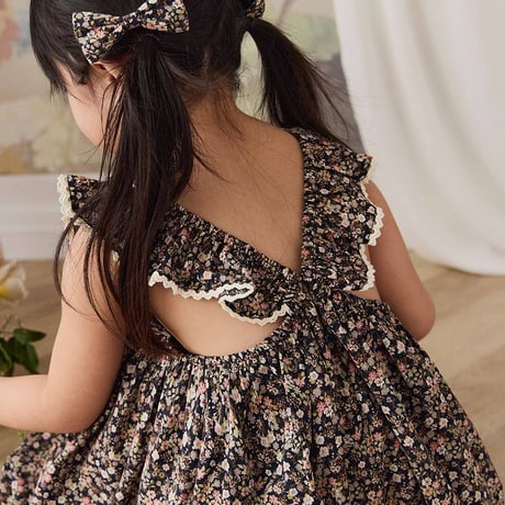 【 Jamie kay 】JKFO264139 ｺｯﾄﾝ花柄ﾜﾝﾋﾟｰｽLuca Floral BRW（size 80,90,100,110,120）