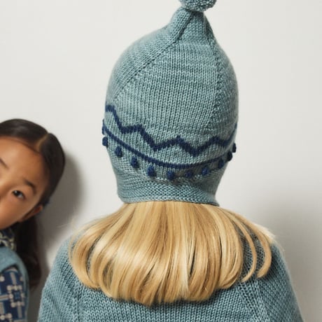 【Misha&Puff】ZIG ZAG POINTY PEAK HAT (SLATE)