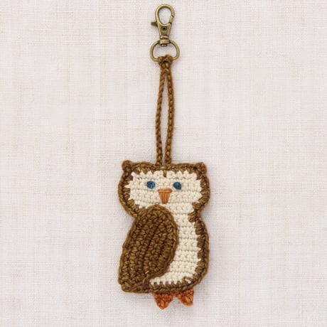 【Misha&Puff】 OWL BAG CHARM (NUTMEG)