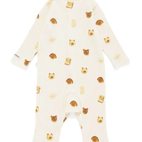 【 gelato pique 】PBCO264481 BABYｱﾆﾏﾙﾌﾞﾚｯﾄﾞ柄ﾛﾝﾊﾟｰｽ CRM (size 70, 80)