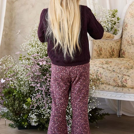 【 Jamie kay 】JKCP264090 OCﾛﾝｸﾞﾊﾟﾝﾂFig Floral WINE（size 80,90,100,110,120）