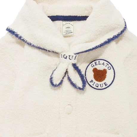 【 gelato pique 】PKNT264445 KIDSｱﾆﾏﾙﾌﾞﾚｯﾄﾞｶｰﾃﾞ&ｽｶｰﾌ CRM (size 90,100)