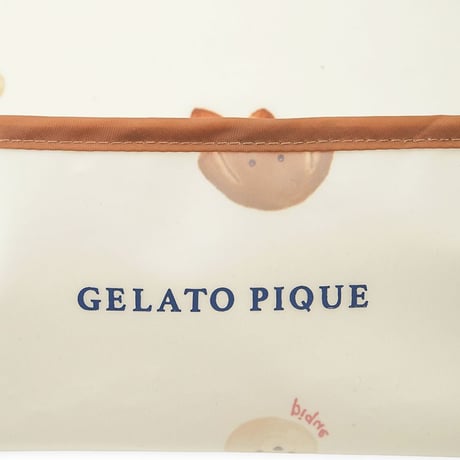 【 gelato pique 】PBGG264485 BABYｱﾆﾏﾙﾌﾞﾚｯﾄﾞ柄お食事ｴﾌﾟﾛﾝ CRM