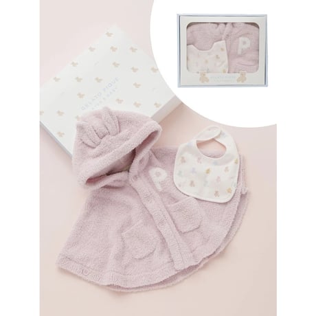 【 gelato pique 】PBGG259068 BABYﾍﾞｱﾎﾟﾝﾁｮ&ｽﾀｲ２点ｾｯﾄ ｷﾞﾌﾄBOX LPNK(ウサギ)