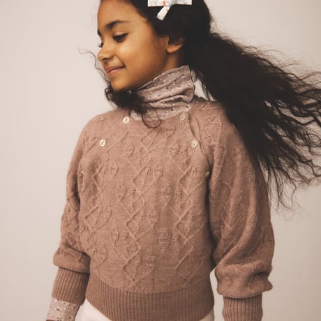 入荷後発送ご予約商品【 SOOR PLOOM 】POUF TURTLENECK, CALICO PRINT, PIGEON