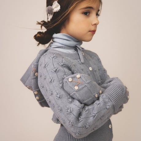 入荷後発送ご予約商品【 SOOR PLOOM 】POUF TURTLENECK, TALC POINTELLE
