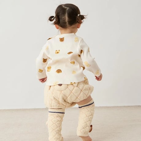 【 gelato pique 】PBCT264479 BABYｱﾆﾏﾙﾌﾞﾚｯﾄﾞ柄ﾛﾝｸﾞTｼｬﾂ CRM (size 80)