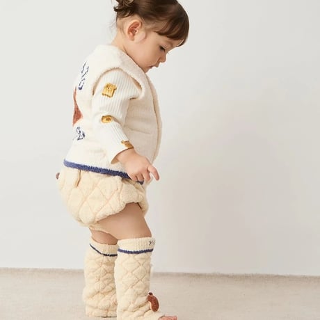 【 gelato pique 】PBGS264537 BABYｴｱﾓｺﾒﾛﾝﾊﾟﾝﾚｯｸﾞｳｫｰﾏｰ CRM