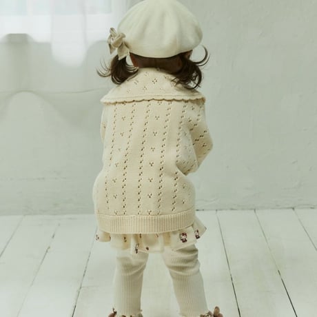 【 Jamie kay ×HELLO KITTY】 JBNT264907 ﾓﾁｰﾌ付きﾆｯﾄﾎﾟﾝﾁｮ PNK（size 70~90）