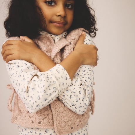 入荷後発送ご予約商品【 SOOR PLOOM 】POUF TURTLENECK DRESS, CALICO PRINT, POWDER