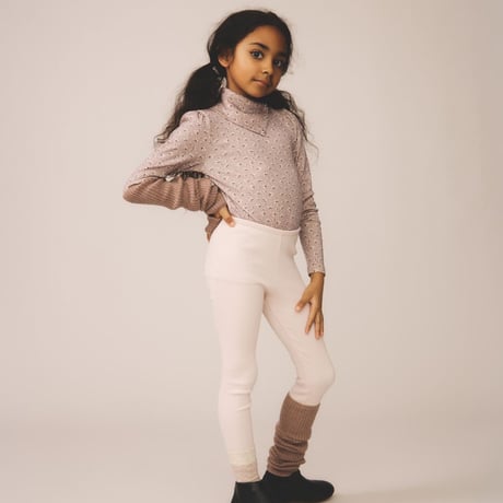 入荷後発送ご予約商品【 SOOR PLOOM 】POUF TURTLENECK, CALICO PRINT, PIGEON