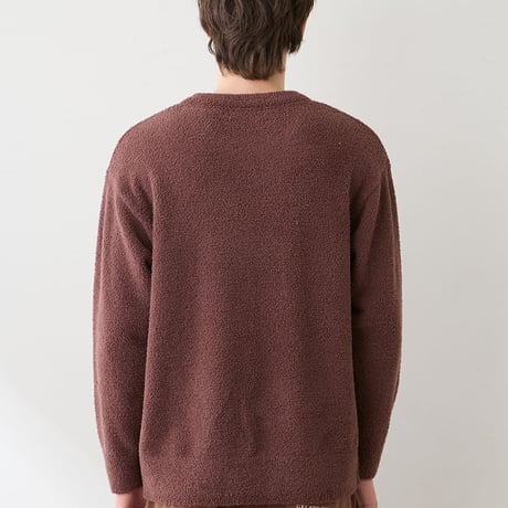 【 gelato pique 】PMNT264086 HOMMEﾍﾞﾋﾞﾓｺｱﾆﾏﾙﾌﾞﾚｯﾄﾞｼﾞｬｶﾞｰﾄﾞﾌﾟﾙｵｰﾊﾞｰ BRW (size M)