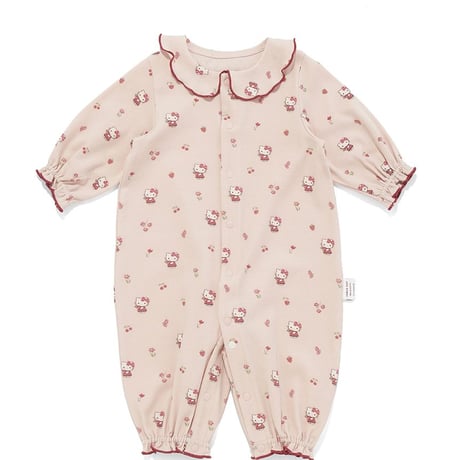 【 Jamie kay × HELLO KITTY 】JBCO264911 OC新生児総柄プリント2wayオール PNK（size 50）