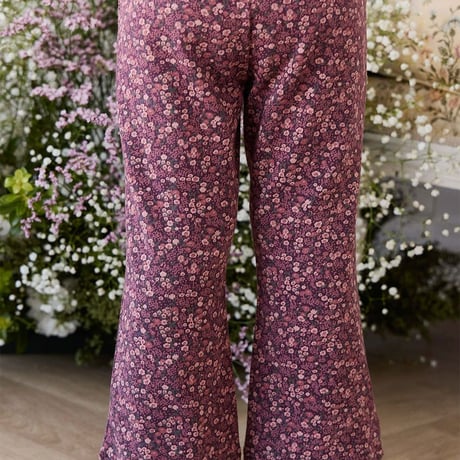 【 Jamie kay 】JKCP264090 OCﾛﾝｸﾞﾊﾟﾝﾂFig Floral WINE（size 80,90,100,110,120）