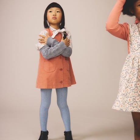 【 SOOR PLOOM 】TIPPI PINAFORE, MUMS PRINT, POWDER