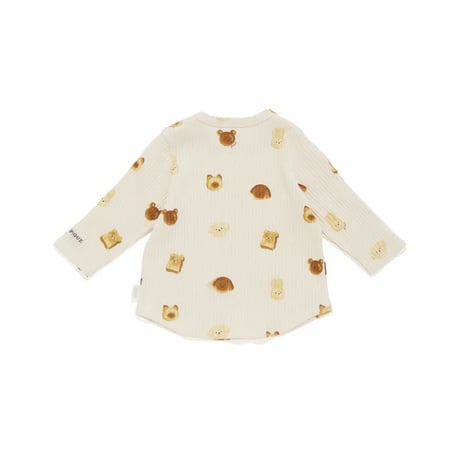 【 gelato pique 】PBCT264479 BABYｱﾆﾏﾙﾌﾞﾚｯﾄﾞ柄ﾛﾝｸﾞTｼｬﾂ CRM (size 80)