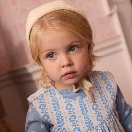【 Apolina 】 BABY JERSEY HILDA OVERALL ROMPER - NORDIC FLORAL JACQUARD