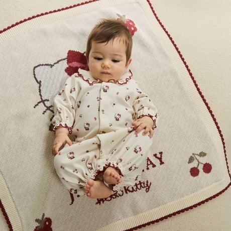 【 Jamie kay ×HELLO KITTY】 JKGG264908 ﾆｯﾄJQﾌﾞﾗﾝｹｯﾄ IVR