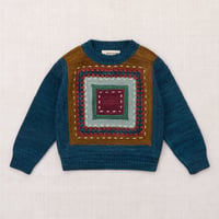 【Misha&Puff】 RUNNING STITCH SWEATER (MARINE BLUE)（4Y）