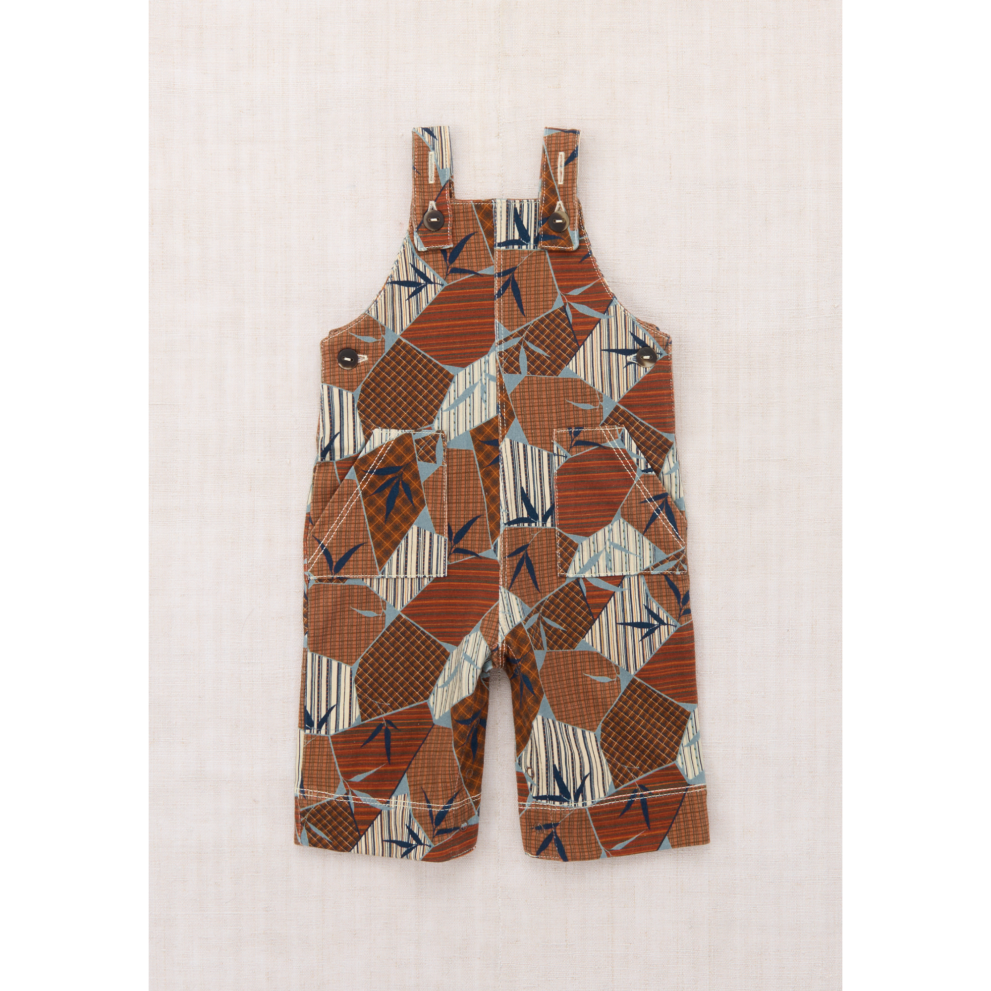 misha&puff オーバーオール 18-24m Misha&Puff】 BABY OVERALL (ROSE GOLD KYOTO) （18
