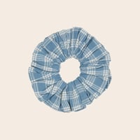 【Emile et Ida】 Scrunchie -  Blue checks