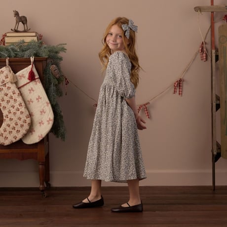 【 Rylee + Cru 】TEEN BOW SLATE FLORAL