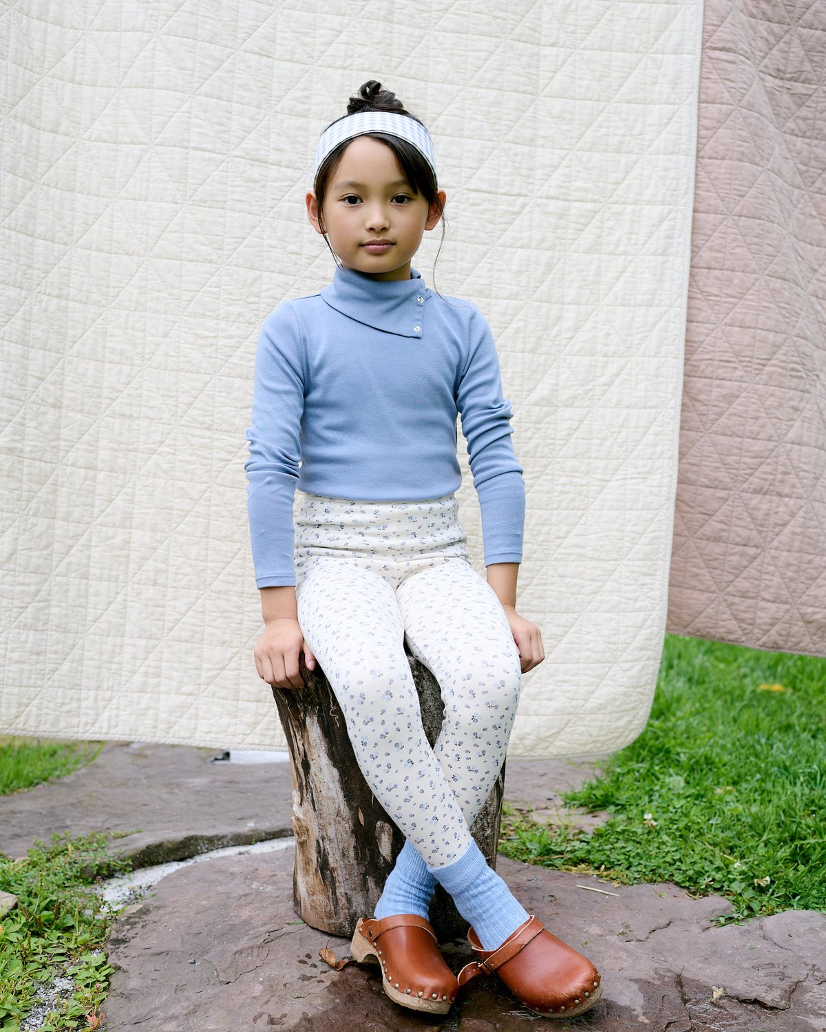 トップス SOFT PLOOM 6y 入荷後発送ご予約商品【 SOOR PLOOM 】SNAP TURTLENECK, POWDER