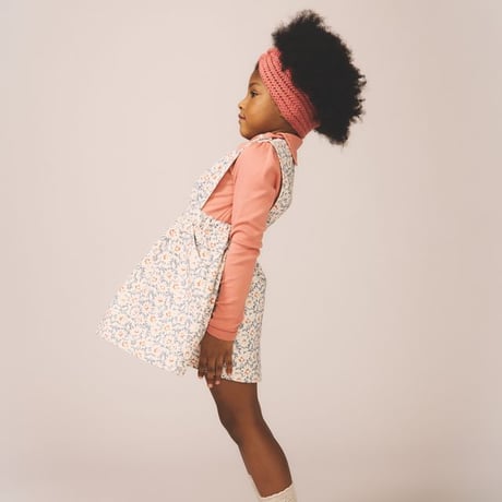 【 SOOR PLOOM 】TIPPI PINAFORE, MUMS PRINT, POWDER
