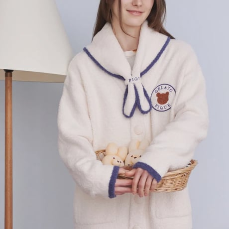 【 gelato pique 】PWNT264083 ﾍﾞﾋﾞﾓｺｱﾆﾏﾙﾌﾞﾚｯﾄﾞｶｰﾃﾞ&ｽｶｰﾌ CRM (size F)