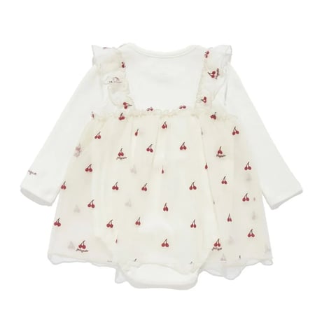 【 gelato pique 】PBCO264436 BABYﾁｪﾘｰ柄ﾁｭｰﾙﾛﾝﾊﾟｰｽ IVR（size 80）