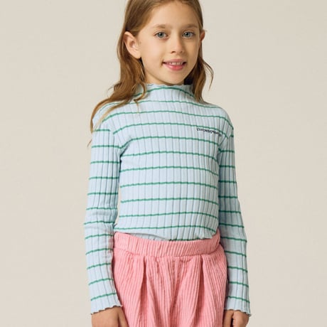 【The Campamento】 Light Blue Stripes Tshirt - Light Blue