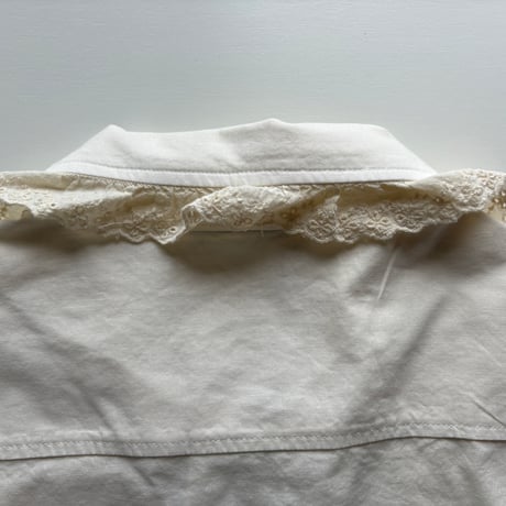【BOBO CHOSES ADULT 】Lace ending poplin shirt　M ,L