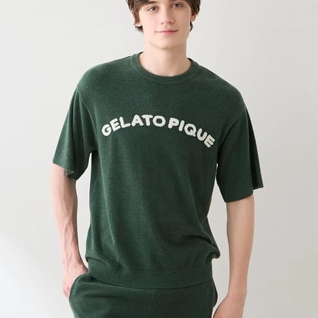 【 gelato pique 】 PMNT264018 ｽﾑｰｽﾞｨliteｶｼﾞｭｱﾙﾛｺﾞｼﾞｬｶﾞｰﾄﾞﾌﾟﾙｵｰﾊﾞｰ&ﾊｰﾌﾊﾟﾝﾂｾｯﾄ NVY（size L）