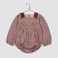 【 little cotton clothes 】Emilie romper Sugarplum Check