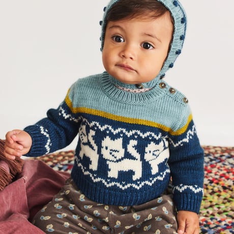 【Misha&Puff】BABY ZIG ZAG BONNET (SLATE)（12-24M）