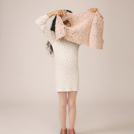 【 SOOR PLOOM 】POINTELLE RIB TIGHTS, ROSE SMOKE