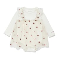 【 gelato pique 】PBCO264436 BABYﾁｪﾘｰ柄ﾁｭｰﾙﾛﾝﾊﾟｰｽ IVR（size 80）