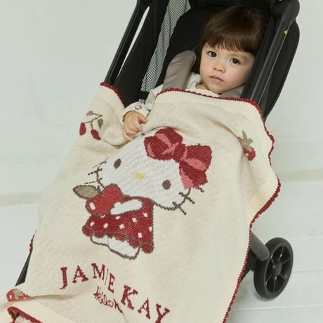 【 Jamie kay ×HELLO KITTY】 JKGG264908 ﾆｯﾄJQﾌﾞﾗﾝｹｯﾄ IVR