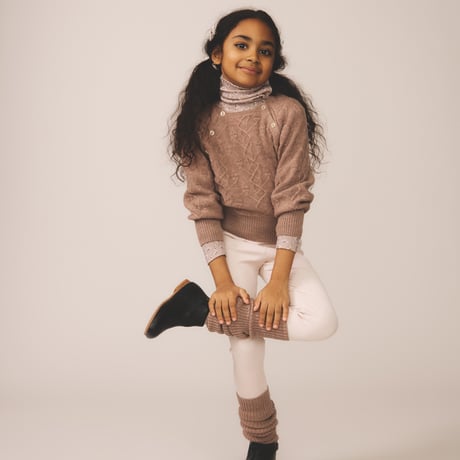 入荷後発送ご予約商品【 SOOR PLOOM 】POUF TURTLENECK, CALICO PRINT, PIGEON