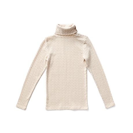 入荷後発送ご予約商品【 SOOR PLOOM 】SNAP TURTLENECK, CROSS STITCH PRINT, PIGEON
