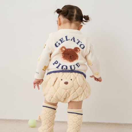 【 gelato pique 】PBGS264537 BABYｴｱﾓｺﾒﾛﾝﾊﾟﾝﾚｯｸﾞｳｫｰﾏｰ CRM