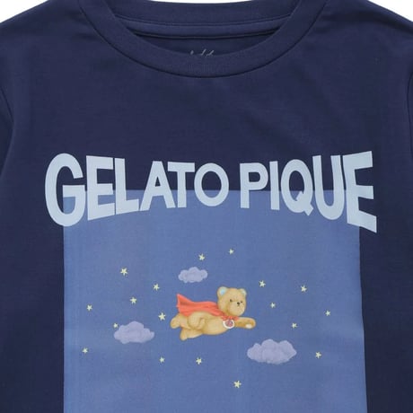 【 gelato pique 】PKCT264473 KIDSﾋｰﾛｰﾍﾞｱﾜﾝﾎﾟﾛﾝｸﾞTｼｬﾂNVY(size 100~110)